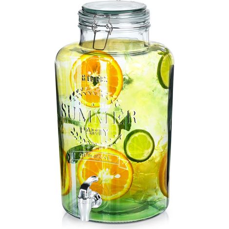 Distributeur de boissons en verre avec robinet 8 L (1/5)