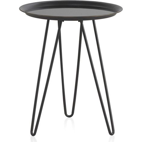 Niedriger Metalltisch mit Metallplatte (1/3)