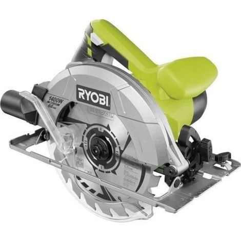 RYOBI - Kreissäge 1400 W - Durchmesser 190 x 16 mm - 66 mm bei 90° - Geliefert mit 1 Sägeblatt 20 Zähne + 1 Sägeblatt 48 Zähne - RCS1400-KB48