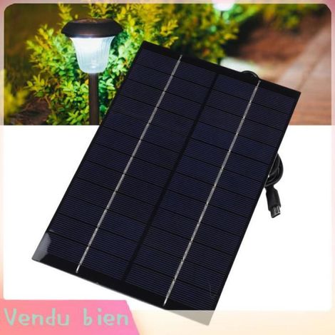 Panneau solaire, panneau solaire en silicone polycristallin de type C étanche à l'eau 4,2 W pour lampes de jardin, caméras de (1/4)