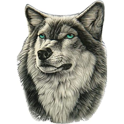 4pcs Loup Stickers Autocollants Voiture Personnalisé Autocollant Capot Voiture Loup Stickers Autocollants Stickers Voiture Tuning pour SUV Voiture Camion 3022cm (1/5)