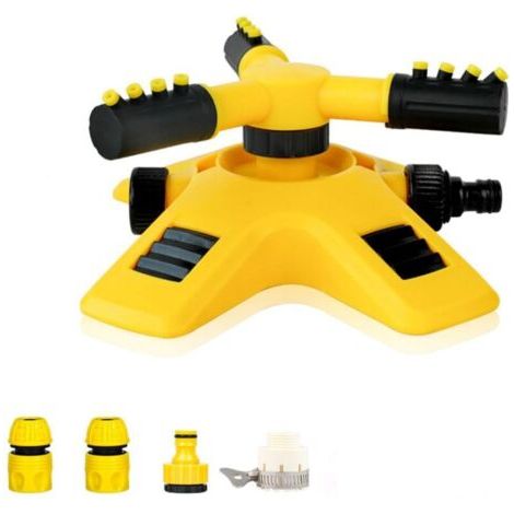 Arroseur Oscillant, Tandem Rotatif Automatique 360 Degrés Matériel D'arrosage pour Jardin, Diamètre Pulvérisation 8-10 m Asperseur Arrosage, pour L'irrigation Pelouse Jardin (1/4)