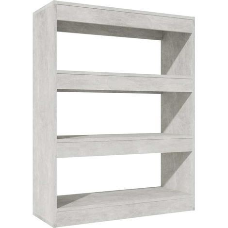 Maison Exclusive - Libreria/Divisorio Grigio Cemento 80x30x103cm Legno Multistrato (1/5)