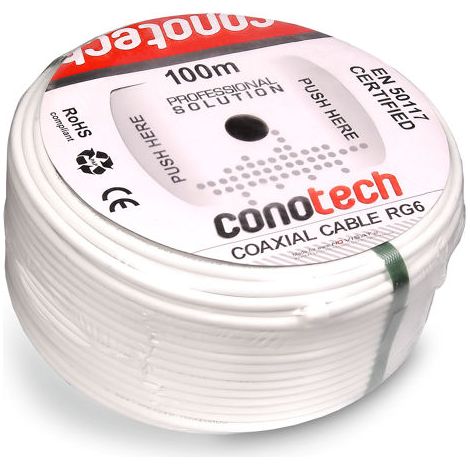 Câble coaxial RG6U NS113TRI CONOTECH Cu 100 m