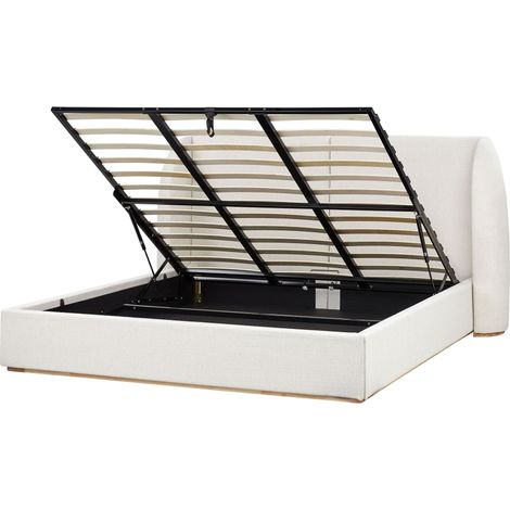 Ottoman Bed Fabric MONESTIER 180 x 200 cm (EU Super King) Off-White