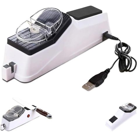 Elektrischer Messerschärfer mit Schnellschärfung in 5 Sekunden, multifunktionaler Profi-Schärfer mit Schutzkoffer (1/4)