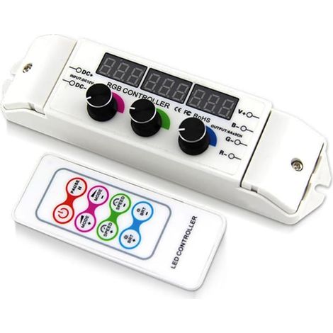 DC12V-DC24V BC-350RF 6Ax3CH Sortie RGB RGBW LED 5050 3528 Contrôleur de Bande Télécommande Bouton Variateur (1/5)