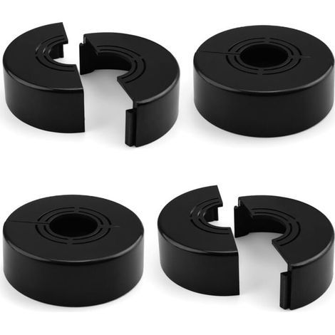 Rosace mitigeur douche 4 pièces – Cache tuyau radiateur réglable 60 × 20 mm – Installation par pression – Plastique épaissi pour tuyaux de chauffage (1/5)