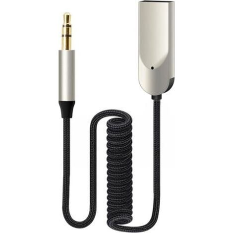 Bluetooth 5.4 Aux Adapter with 80cm Braided Cable, Wireless Music Streaming and Hands-Free Calling for Car, Home Stereo Systems, Speakers, Amplifiers and Systems (1/5)