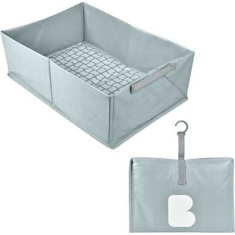 BÉABA - Faltbare Badewanne für Babys ab der Geburt - Ultra kompakt - Pop Up Badewanne Camele'o, Blau (1/3)