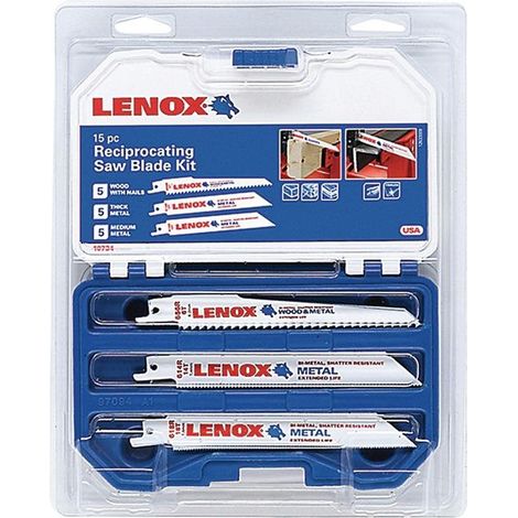 LENOX  Hoja  de  sierra  sable  set  1073415RKG  para  madera  y  metal  15  piezas  -  1073415RKG (1/4)