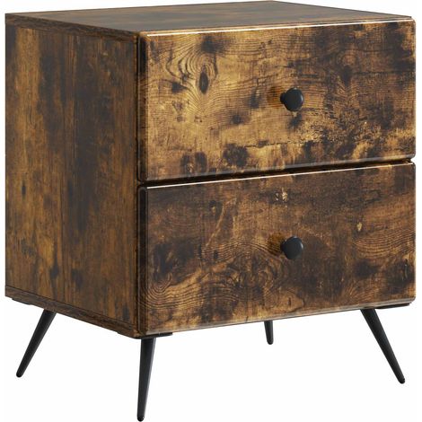 Bedside Cabinet Smoked Oak 43 x 34.5 x 47.5 cm Engineered Wood vidaXL