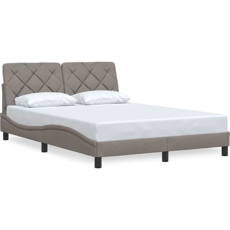 vidaXL Giroletto senza Materasso Tortora 140x200 cm in Tessuto (1/4)