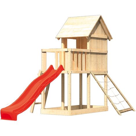 Akubi Stelzenhaus Frieda natur Rut. rot+Netzrampe