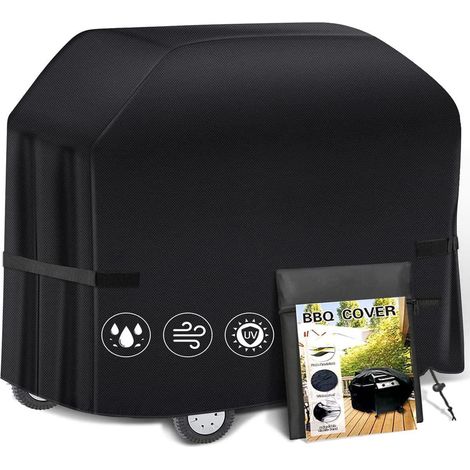 Housse de barbecue en tissu Oxford 420D épais, housse pour barbecue d'extérieur, housse pour four, housse anti-poussière, 147 x 61 x 122 cm (1/5)