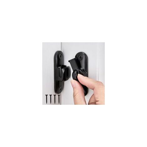 Verrou Porte Coulissante,90/180 Degrés Serrure Porte Interieure Avec Vis Loquet Portes Crochet Portes Fermeture Coulissante Loquet Coulissante,pour Fenêtre Chambre Salle Bain Noir