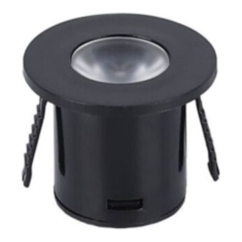 Silumen – Mini spot LED encastrable 1W 90° rond – Éclairage d'accentuation 60 lumens – Ultra compact 35mm – Blanc chaud / Noir – Pour supports variés