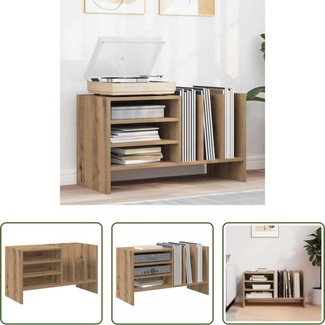 vidaXL LP-Schrank - Schallplattenschrank mit Regal Artisan-Eiche 78,5 x 35 x 45 cm (1/5)