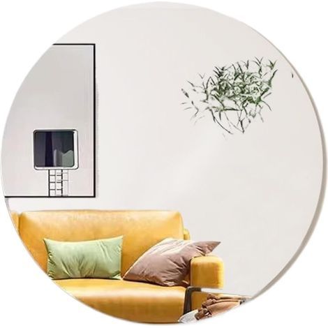 Miroir Acrylique Rond adhésif 30 cm, Feuille de Miroir Acrylique Acry LIC Mirr Or Circ Le, Autocollants muraux Adhésifs muraux Sticker décoratif M irrors pour Salle de Bain (1/5)