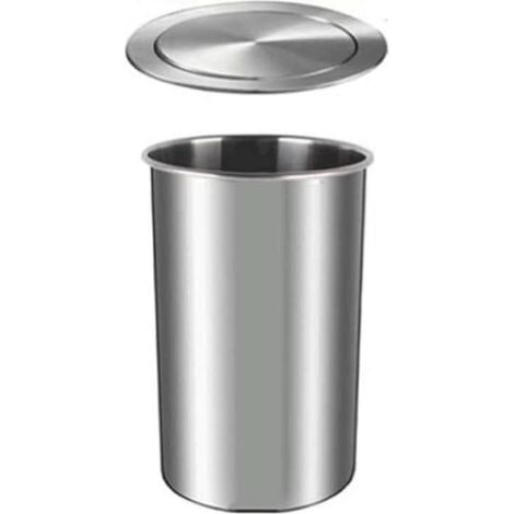 Poubelle intégrée, en acier inoxydable.29x18,5centimètre, de haute qualité et durable, design moderne et élégant, facile à utiliser et à installer, convient pour un usage.