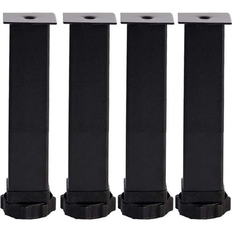 4 Pack Pieds de soutien de jambe de lit, sommier métal pied de support de cadre de rangée pied de support de jambe de lit,25cm (1/5)