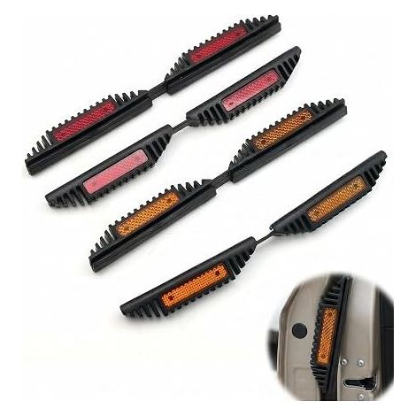 Car Door Protectors, Anti-Shock Strip Set for Door Edges (Red, Orange), Scratch Resistant for Securing Tight Parking Spaces (1/5)