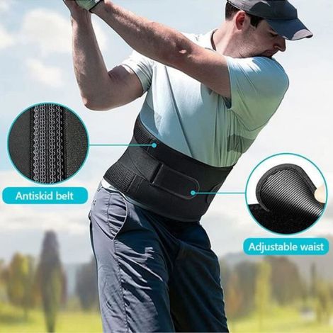 Ceinture Lombaire - Réglable avec Barres en Acier et Support 360° - Pour Soulagement des Douleurs Lombaires - Taille XXL (1/4)