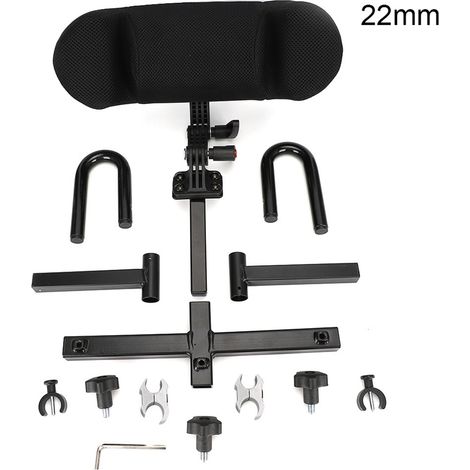 Appui-tête réglable pour fauteuil roulant, coussin de soutien cervical avec pince 22mm (1/5)