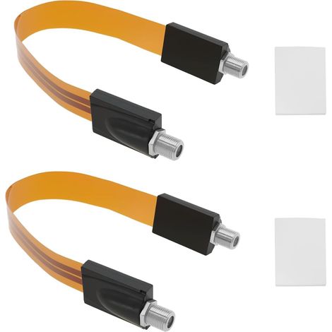 Câbles Coaxiaux Plats Cm Câble de Raccord Étanche Connecteur F Sat Passe-Fenêtre Ligne pour TV LNB BNC (1/5)