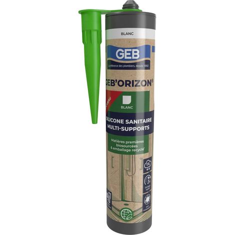 Mastic Silicone Sanitaire Geb'orizon Blanc étanchéité Durable Anti-moisissures Pour Zones Humides - Geb (1/3)