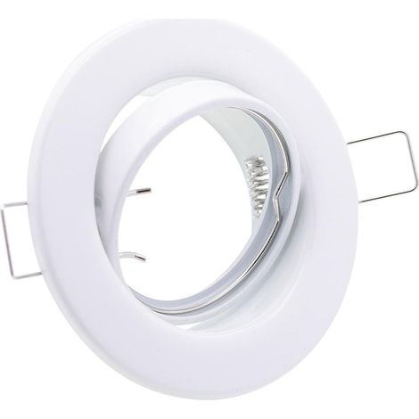 Einbaustrahler Rahmen rund weiß schwenkbar Ring Decken Spot Sprengring (1/5)