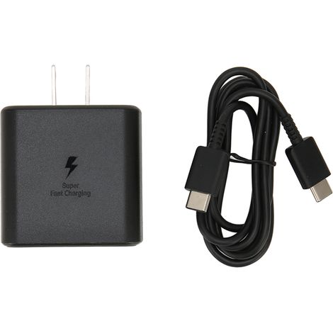 Chargeur mural Type C 45W super rapide pour Samsung Galaxy S22 Ultra, S7, Note 10, S20U, 110-240V, prise US (1/5)