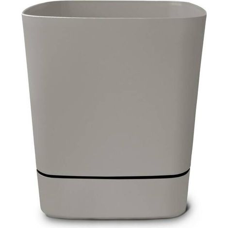 Vaso da fiori in plastica beige Lamela 25 cm x 25 x 27,5 cm 1 pz. (1/2)