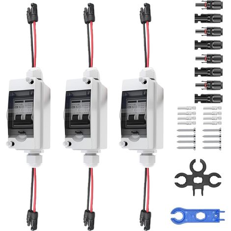DC-Trennschalter für PV-Anlagen, PV-Solar-Kombinationsbox 2P/500V/32A/IP65 für PV-Solaranlagen, 260-mm-Kabel, DC-Trennschalter mit DC-PV-Leistungsschalter für PV-Anlagen (1/5)