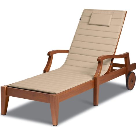 Coussin imperméable pour Chaise Longue 183 x 53 cm Beige Antique (1/5)
