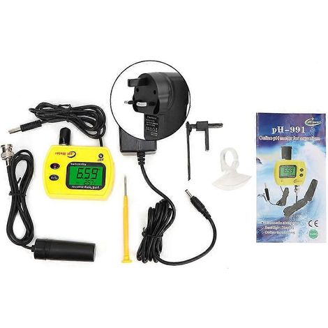Hochpräzises tragbares pH-Meter 991 pH-Tester Temperaturmessgerät Thermometer (1/4)