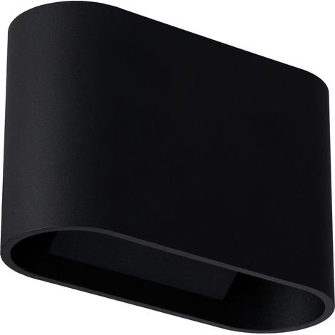 Applique OVALY noir 3000K 394lm 8W IP65 - EUROPOLE - 37950