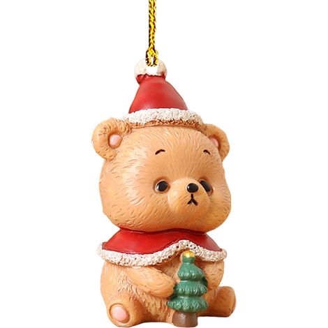 Suspension En Acrylique - Décoration De Sapin De Noël Animale - Éléphant Chien Cerf Ours Bonhomme De Neige Arbre - Lot De 6 (1/5)