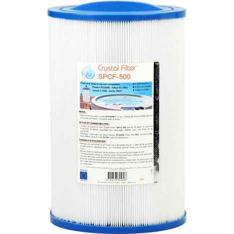 Filtre Spa Crystal Filter® SPCF-500 - Compatible Pleatco PCD50N - Filbur FC-3963 - Unicel C-7350 - Darlly 70511 (1/5)