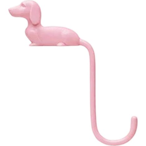 Crochet d'écran d'ordinateur en forme de queue de chat/chien, support/rangement pour casque audio de bureau, crochet décoratif, crochet adhésif pour clés, rose (1/5)