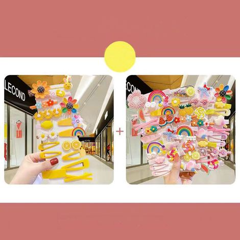 Juego de 56 pinzas para el cabello de bebé niña, accesorios coloridos y adorables Multicolor (1/5)