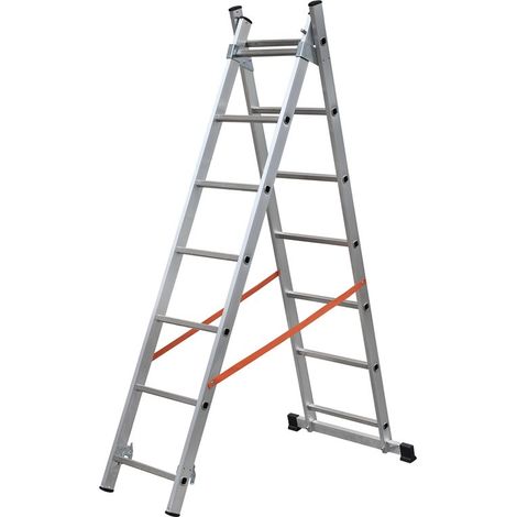 Escalera 2 tramos combinada de aluminio Modula (2x10) GIERRE