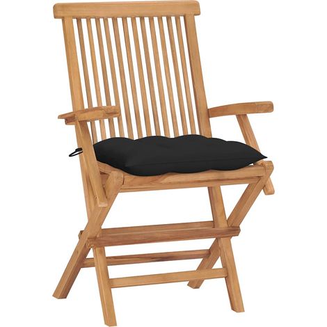 Maison Exclusive - Klappstühle mit schwarzen Kissen, 4 Stück, Mas (1/5)