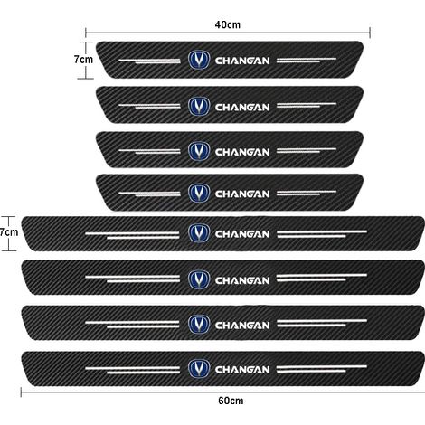 (8 pièces pour CHANGAN) Seuil de porte de voiture pour Changan CS75 PLUS CS95 CS35 alsvin CS15 55,autocollant en fibre de carbone pour coffre et pare-chocs arrière (1/3)