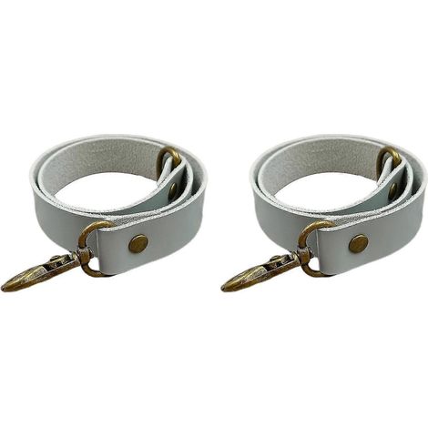 2 embrasses de rideaux en cuir, décoration de fenêtre, cadeau de pendaison de crémaillère (gris foncé) (1/5)