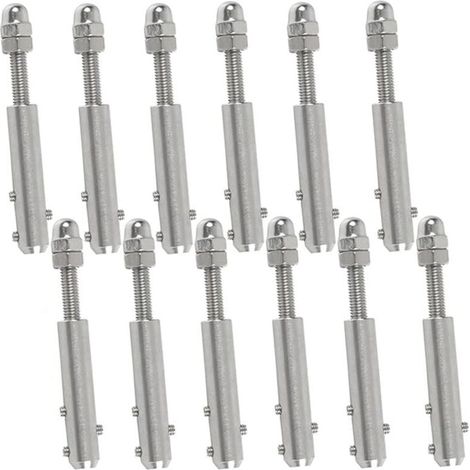 Schraubösen für 4-mm-Drahtseile – 12er-Pack – Edelstahl für sichere Seilspannung – Witterungsbeständig