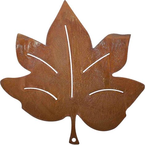 Feuille d'Érable à Suspendre en Métal Effet Rouille Décoration d'Automne Maison et Jardin - PANGIVO