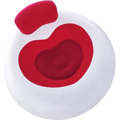 Fauteuil Gonflable Rouge en PVC Pliable Dossier pour Extérieur (1/4)