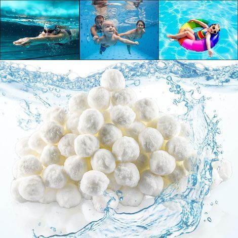 Boules de Filtre de Piscine, Balles Filtrantes, Balles Filtrantes Réutilisables, Balles Filtrantes Piscine, Matériel de Nettoyage Piscine Balles pour Filtres à Sable, Filtration de l'Eau (300g) (1/5)
