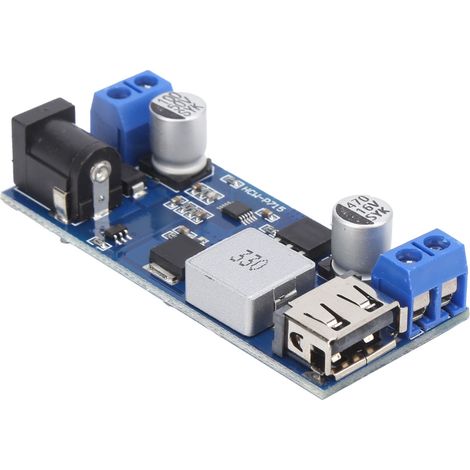Module régulateur abaisseur de tension DC 9-36V vers 5V, convertisseur buck en résine, alimentation transformateur, carte de puissance étanche. (1/5)